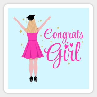 Girl Graduation Congrats Design Magnet